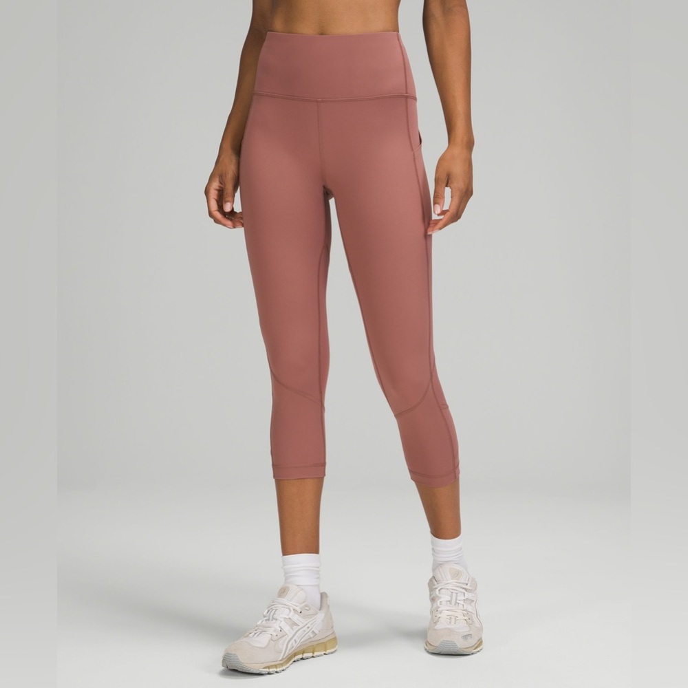 lululemon athletica Mauve Pink High-Rise Cropped Leggings